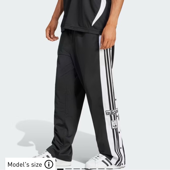 Adidas Men's Black and White Joggers Brand New